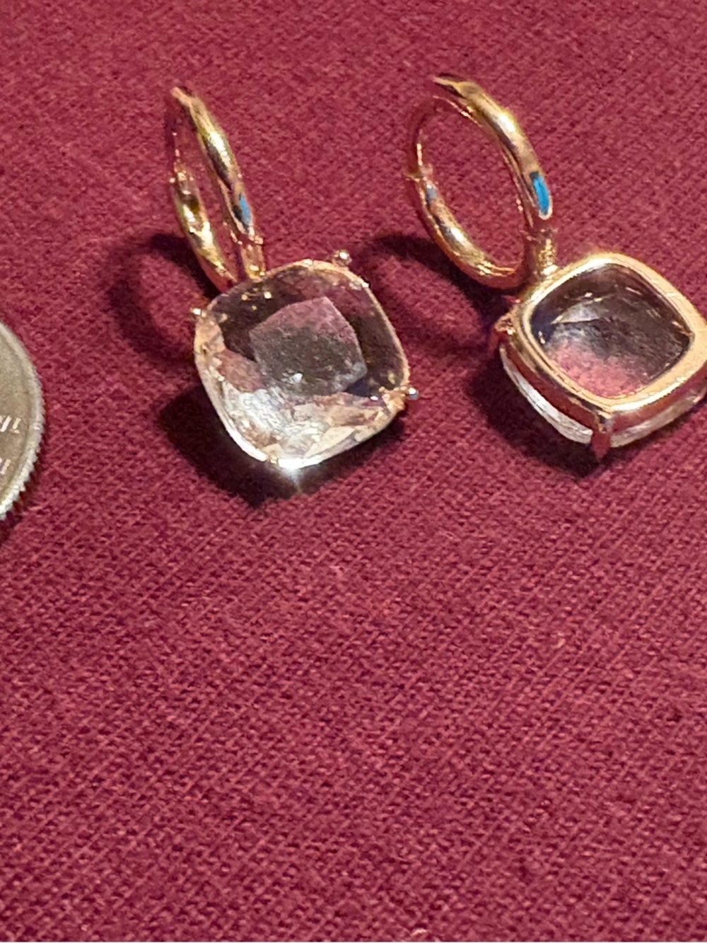 Gold-Tone Clear Crystal Drop Earrings - Women Jewelry